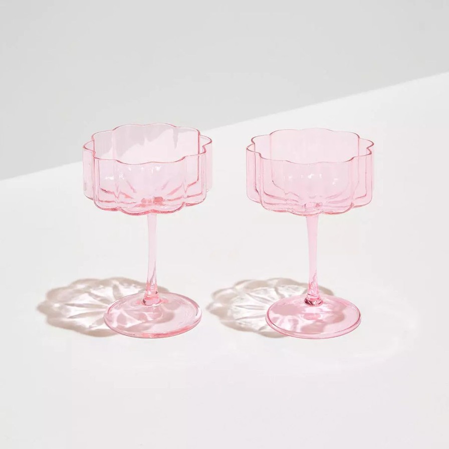 Home & Gift. FAZEEK Tableware & Glassware | Fazeek Wave Coupe Set Of 2 - Pink