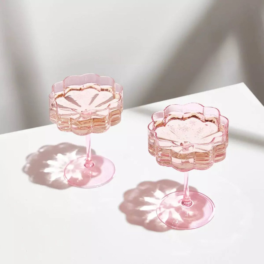 Home & Gift. FAZEEK Tableware & Glassware | Fazeek Wave Coupe Set Of 2 - Pink