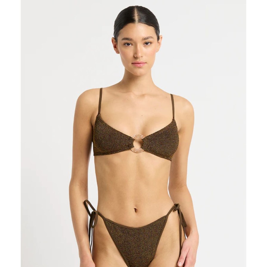 Women Bond-Eye Swim Swimwear | Bond-Eye Swim Anisha Brief - Cocoa Lurex