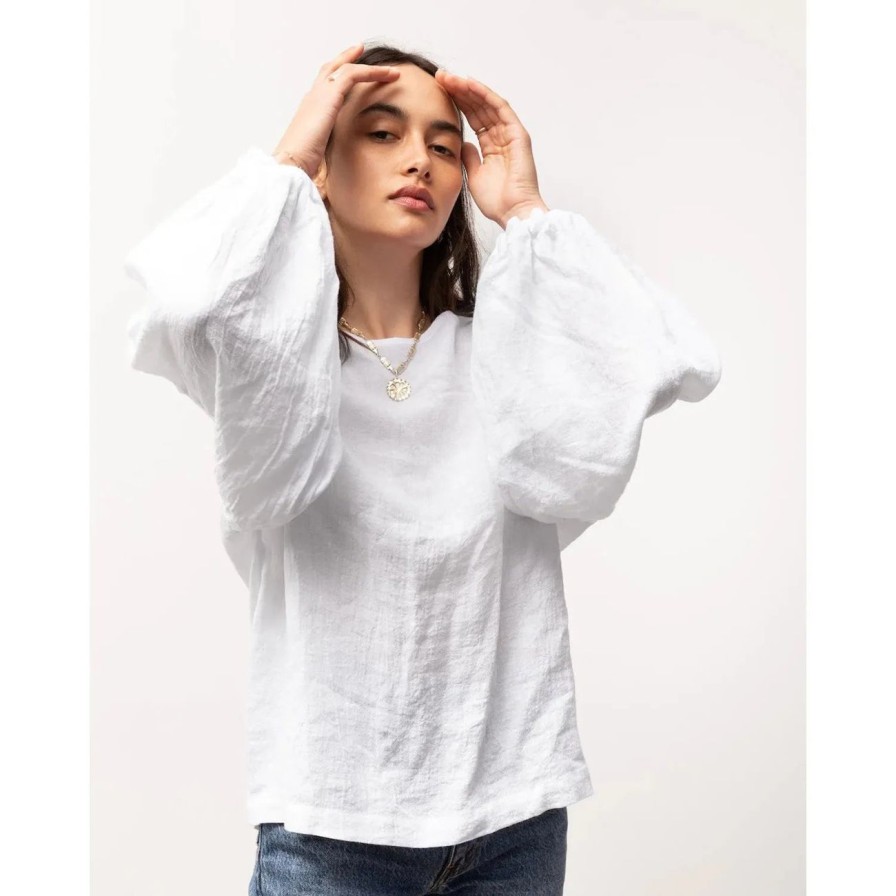 Women Dominque Healy Tops | Dominique Healy Bella Blouse - White