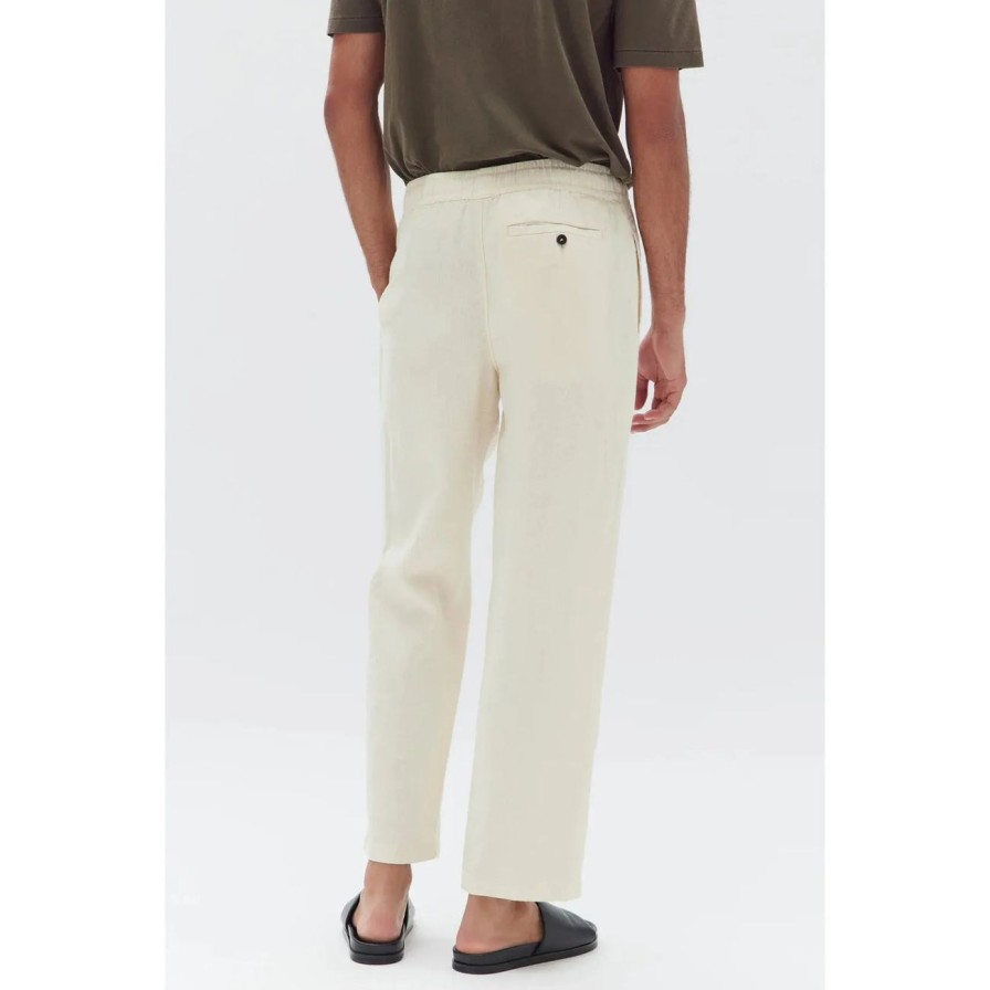 Women Assembly Label Bottoms | Assembly Label Men'S Tide Linen Pant - Stone