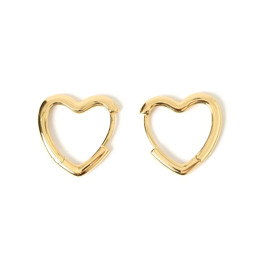 Women Arms of Eve Jewellery | Arms Of Eve Sweetheart Gold Earrings