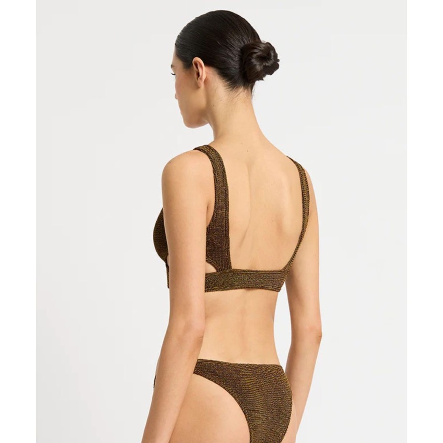 Women Bond-Eye Swim Swimwear | Bond-Eye Swim Nino Crop - Cocoa Lurex