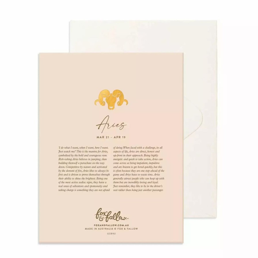 Home & Gift. Fox & Fallow Cards & Stationary | Fox & Fallow Aries Birthday Greeting Card