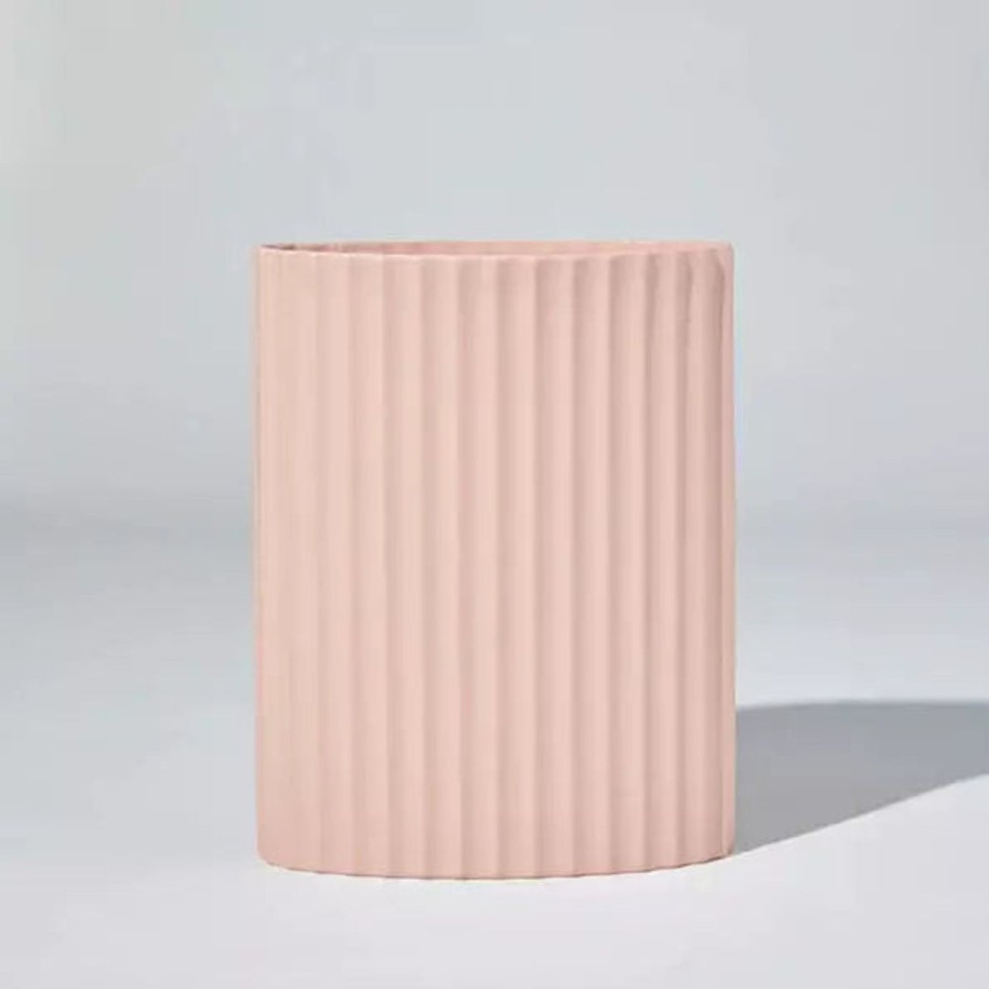 Home & Gift. Marmoset Found Ceramics & Vases | Marmoset Found Ripple Oval Vase Large - Icy Pink