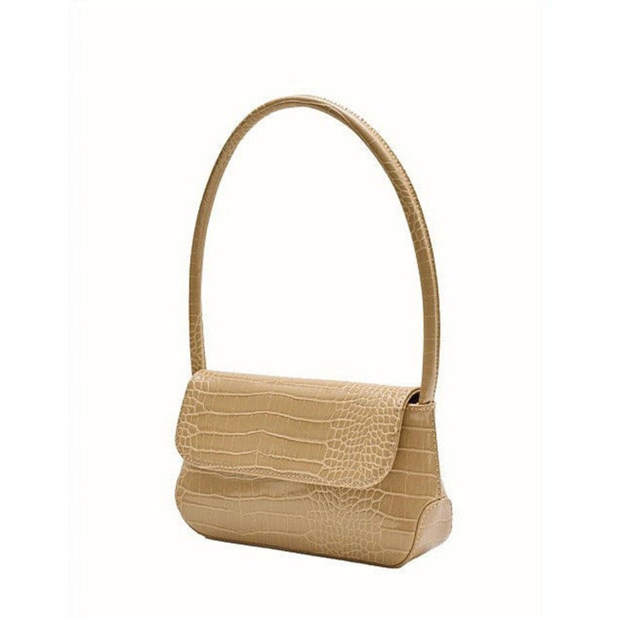 Women Brie Leon Bags | Brie Leon Mini Camille Bag - Sand Brushed Croc