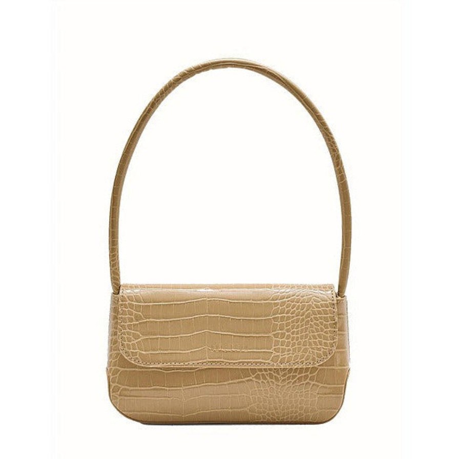 Women Brie Leon Bags | Brie Leon Mini Camille Bag - Sand Brushed Croc